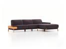 Lounge-Sofa Alani, B 300 x T 179 cm, Liegeteil rechts, Sitzhöhe in cm 44, mit Bezug Wollstoff Stavang Stein (61), Buche