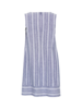Kleid-Leinenstretch-Gestreift, leinen streifen blau