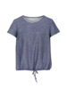 Shirt-Kurzarm, 42 blau/weiss meliert