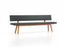 Polsterbank Mirato mit Rückenlehne, L 240 x T 56,5 x H 86 cm, Sitzbreite 239,5cm, Wollstoff Elverum Grüngrau (84), Buche