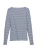 Shirt-Langarm-Ringel, ringel weiss/dunkelblau