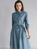 Kleid, denim chambray