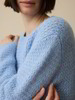 Pullover aus Alpakawolle und Bio-Baumwolle, eisblau