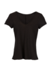 Kurzarm-Shirt schwarz Vorderansicht