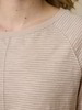 Langarmshirt aus Bio-Baumwolle, camelie/taupe ringel