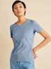 T-Shirt, taubenblau melange