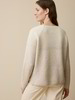 Pullover aus Bio-Baumwolle und Wolle, degradé sand/weiß