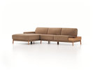 Lounge-Sofa Alani, B 300 x T 179 cm, Liegeteil links, Sitzhöhe in cm 44, mit Bezug Wollstoff Elverum Haselnuss (74), Eiche