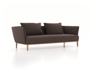 3er Sofa Lorea, B 235 x T 92,5 cm, mit Bezug Wollstoff Tano Natur Dunkel (81), Eiche