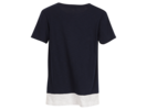 Shirt kurzarm mit farbig abgesetzter Blende, 39 dunkelblau