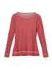 Shirt-Langarm, rippe rot/hellblau