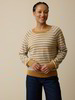 Pullover aus Bio-Baumwolle, camel/grau melange ringel