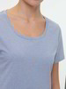 Schlafshirt aus Bio-Baumwolle, meerblau-weiss ringel