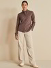 Blusenshirt-Langarm Wolljersey, malve