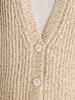 Strickjacke Langarm, stein melange