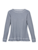 Shirt-Langarm, rippe hellblau/dunkelblau