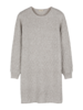 Strickkleid aus Bio-Baumwolle und Wolle, grau melange