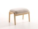 Hocker Ketil, Wollstoff Stavang Sand, Esche