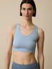 Yoga Bra aus Bio Baumwolle, kornblume