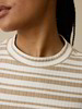 Langarmshirt aus Bio Baumwolle, camel/offwhite ringel rippe