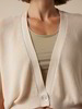 Strickjacke aus Bio-Baumwolle, creme