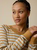 Pullover aus Bio-Baumwolle, camel/grau melange ringel