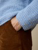 Pullover aus Alpakawolle und Bio-Baumwolle, eisblau