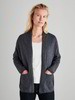 Strick-Cardigan, topas blau melange