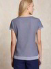 Shirt-Kurzarm, rippe hellblau/dunkelblau