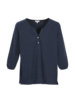 Shirt-3/4 Arm-Knopfleiste, dunkelblau/weiss gestreift