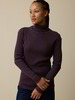 Rollkragenshirt aus Bio Baumwolle, ringel aubergine