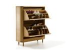 Schuhschrank Tonda mit 2 Klappen, Buche