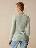 Langarmshirt aus Bio Wolle, jade