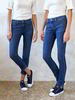 Jeans-Skinny, 35 mittelblau denim