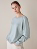 Pullover Langarm, 100 % Bio-Baumwolle, aqua melange