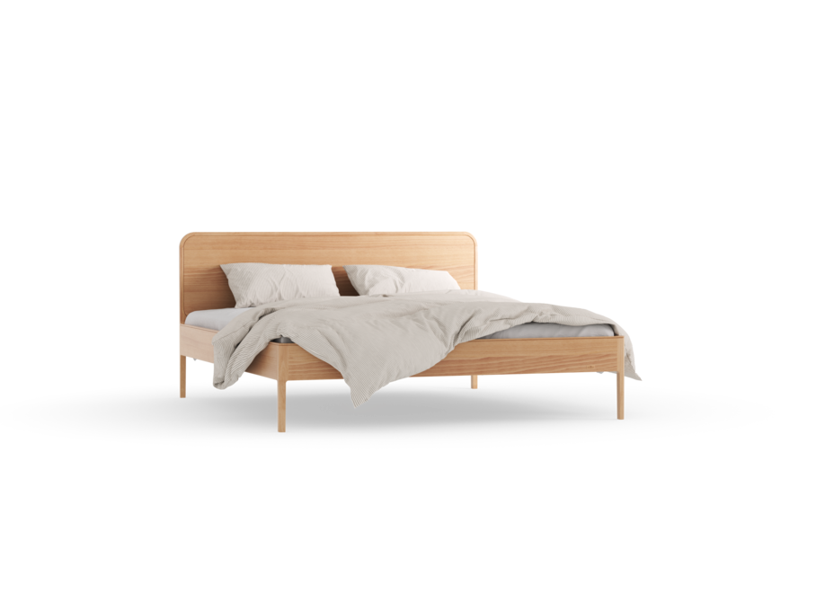 Bett Tenso mit Holzbetthaupt, Buche
