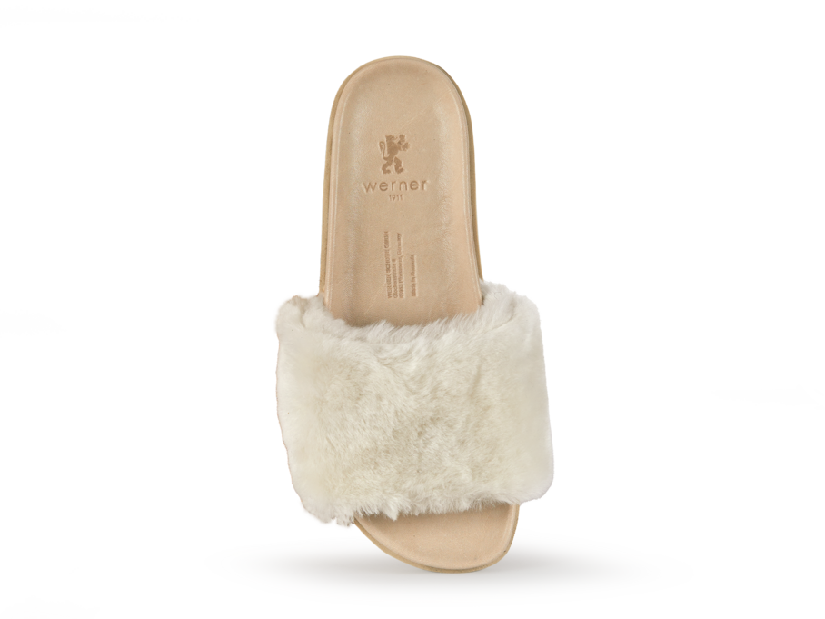Fellpantoffel, offwhite