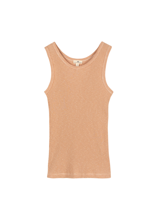 Top, ringel-rippe sanddorn