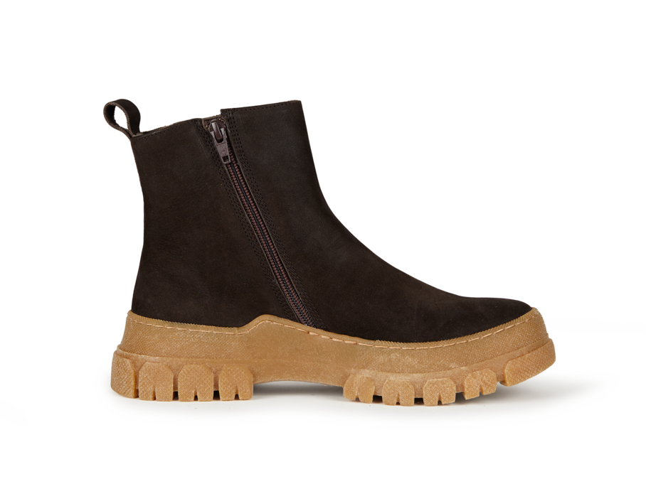Stiefelette aus Bio Leder, mokka