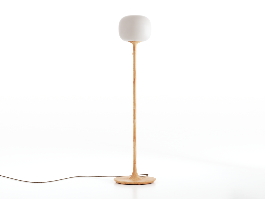 Stehlampe Tando, Buche