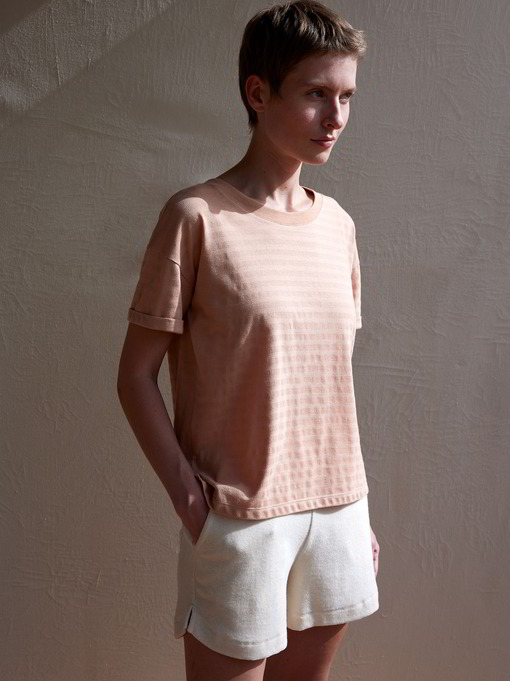 Shirt kurzarm, apricot