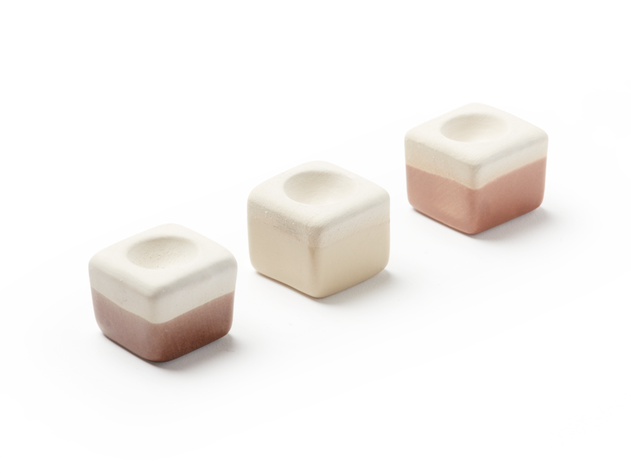 Duftwürfel aus Keramik, braun, beige und sand