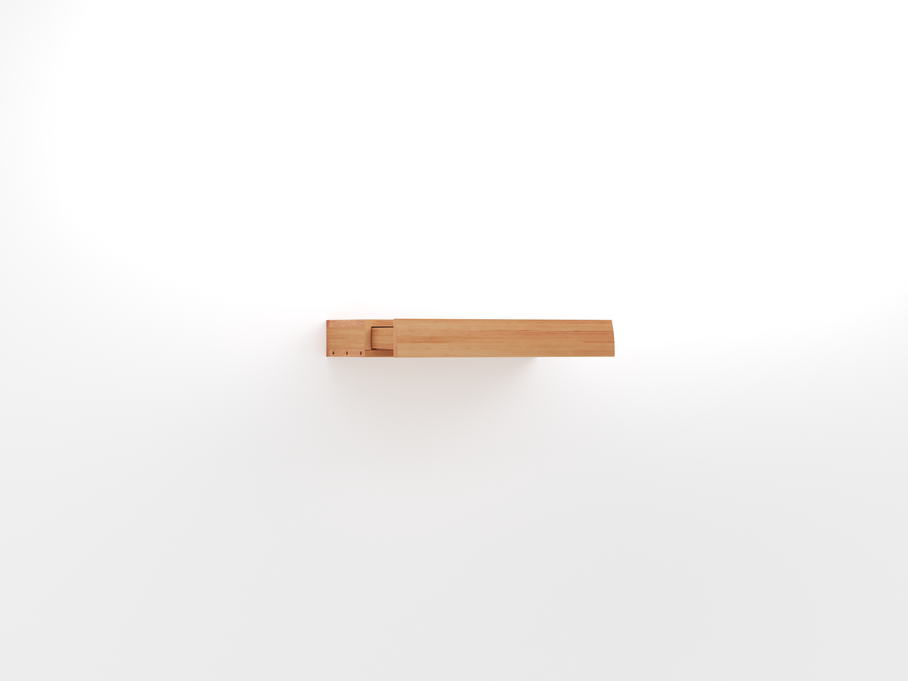 Lade Board Vela, für Bügel nach oben, B 540 x T 195 x H 80 mm, Bügel  oben, Buche