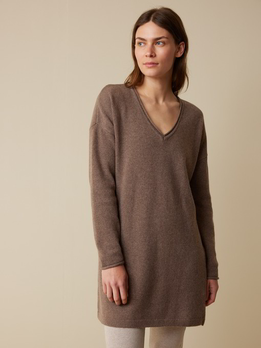 Pullover aus Bio Baumwolle/Wolle, walnuss melange