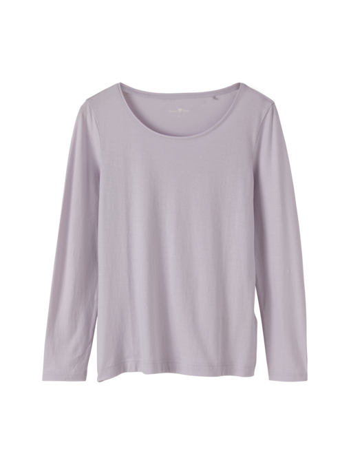 Langarmshirt aus Bio Baumwolle, lavendel