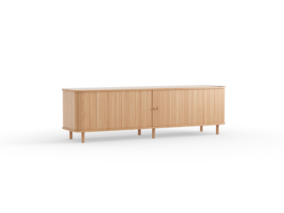 Rolloschrank Tonda inkl 2 Fachbretter u. Rollo, Buche