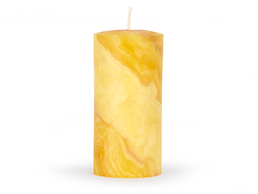 Stumpenkerze aus Bienenwachs, natur