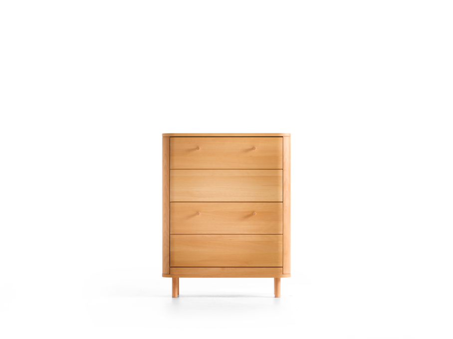 Schuhschrank Tonda, 2 Klappen, Buche