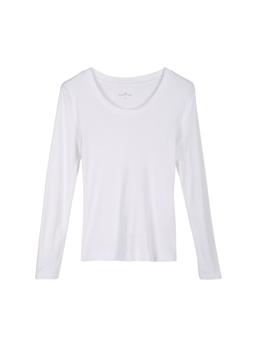 Langarmshirt, weiß