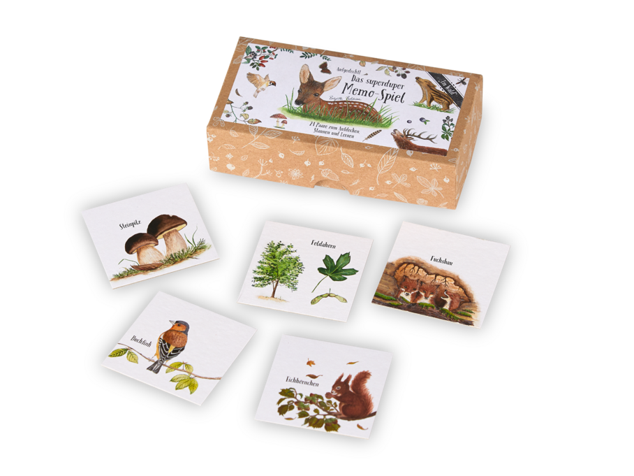 Memo Spiel - Im Wald, 24 Paare